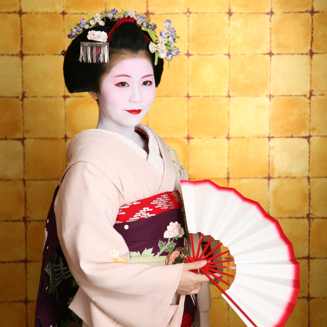 京都の舞妓さんと記念撮影